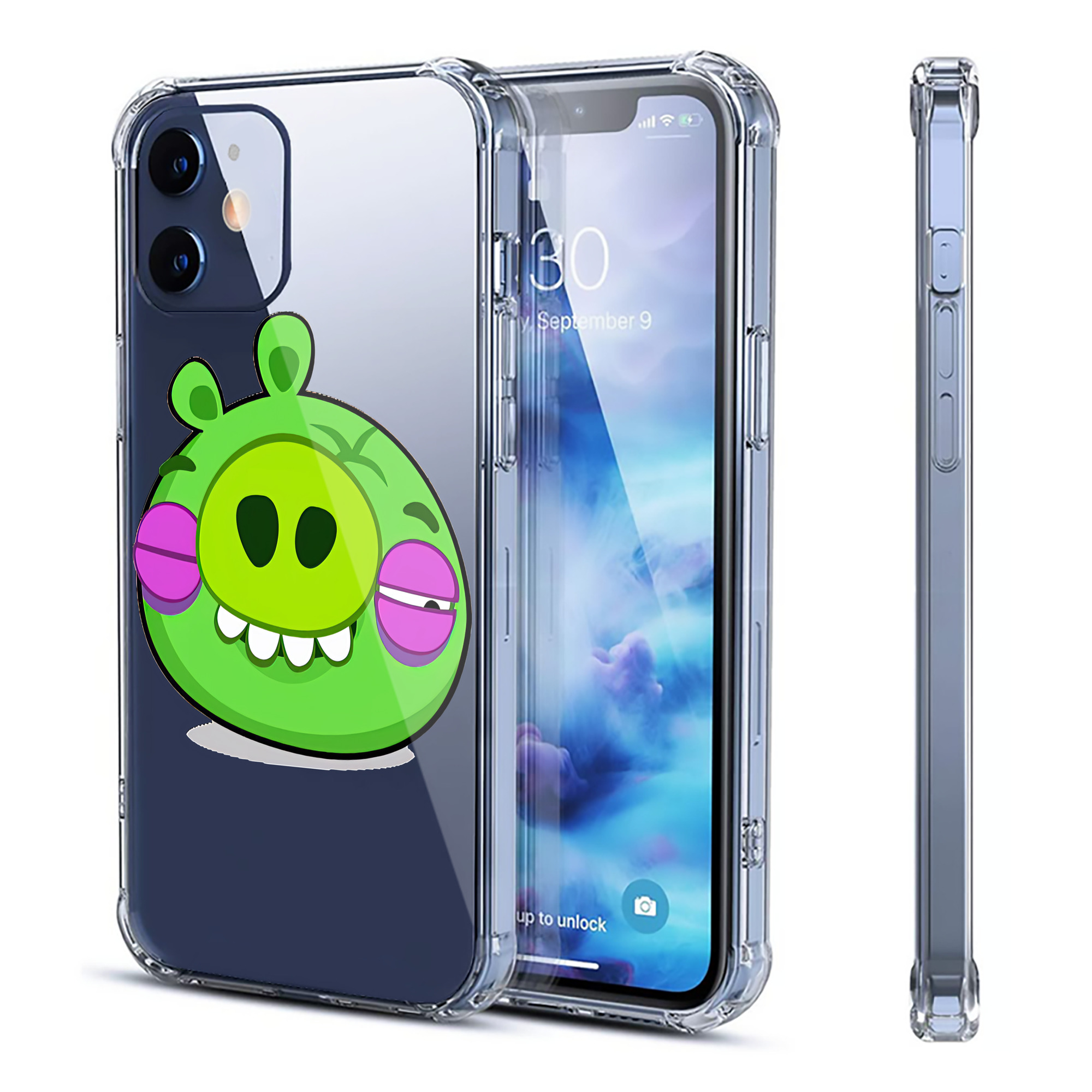 （画像用） Angry Birds アングリーバード 【iPhone 12シリーズ対応】透明スマホケース（クリアソフトケース）